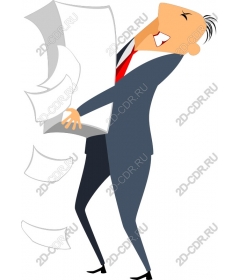  Energetic businessman with papers