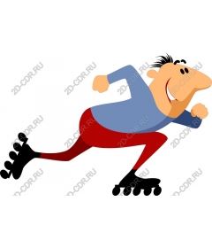  Energetic roller skater