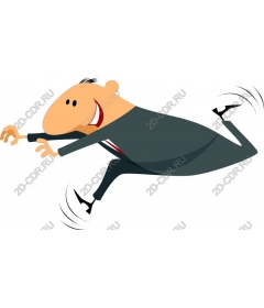  A dynamic businessman in motion