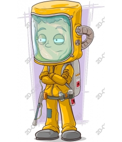 Character cartoon "Hazmat"