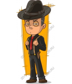 Stylish character, gangster