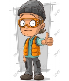 Cheerful thumb up
