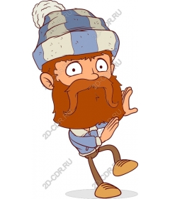  Fancy bearded winter character