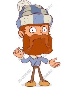  Игривый бородатый мужчина