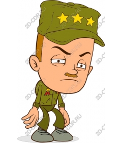 Military cartoon character