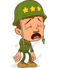  Frustrated cartoon soldiers