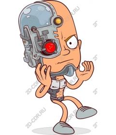 Cybernetic cartoon character