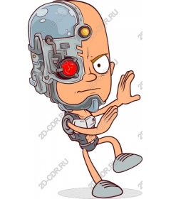 Quirky character is a cyborg