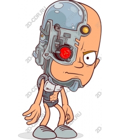  Futuristic cartoon-cyborg