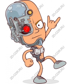 Funny character is a cyborg