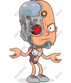 Quirky character is a cyborg