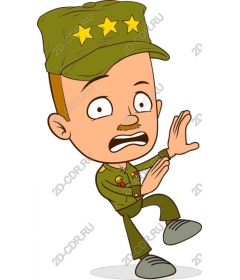 Military cartoon character