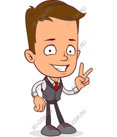 Cheerful young man, peace sign