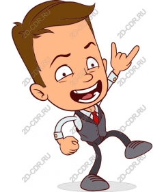  Energetic cartoon character