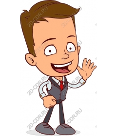  Charming animated businessman