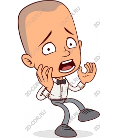  A surprised character