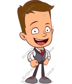 Funny cartoon about a young boy