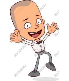 Funny cartoon character in a tuxedo