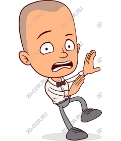  A surprised character