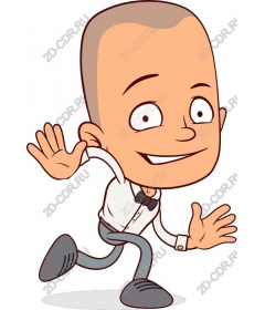 Fun character in a tuxedo