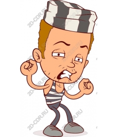  Bizarre cartoon prisoner