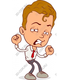  Frustrated professional cartoon