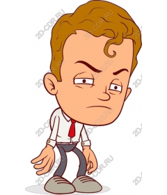  An expressive cartoon about a young man