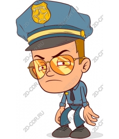  Bizarre cartoon policeman