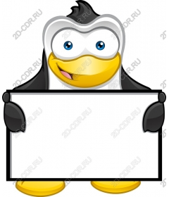 Cheerful mascot-a penguin