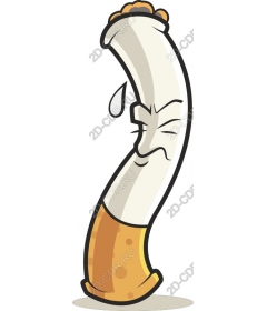 Playful cartoon-cigarette