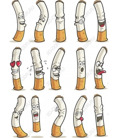 Bizarre cartoon cigarettes kit