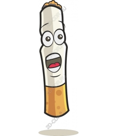 Funny cartoon cigarette