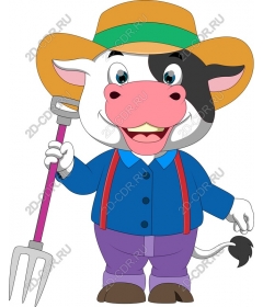  Character cows on the farm