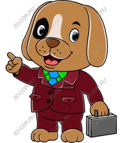  Dapper dog in a suit
