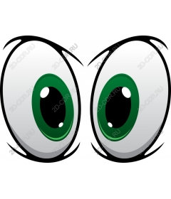  Cartoon green eyes
