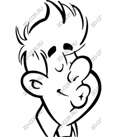 Playful cartoon character