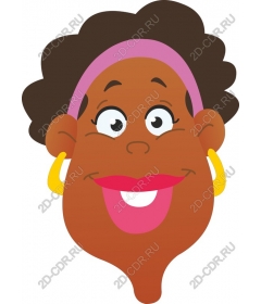  Joyful character lady