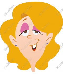 Funny cartoon woman