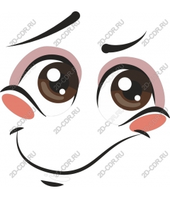The happy eyes of a character