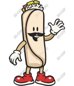  Playful character burrito