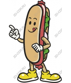 Fun character hot dog