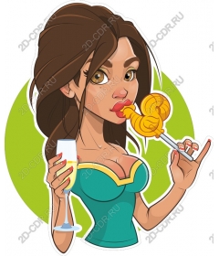 Summer vibes - Woman with drinks and treats