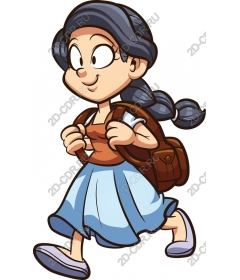  Joyful schoolgirl