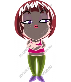 Stylish character in a chic outfit