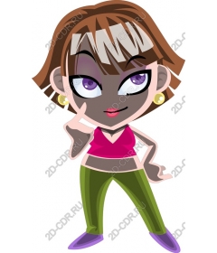 Charming animated girl