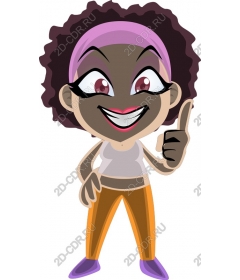 Cheerful, confident character