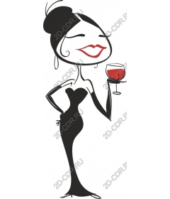  Elegant woman in a black dress