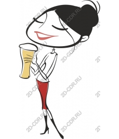  Fashionable woman with a drink