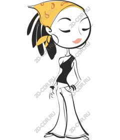  Gorgeous female character with yellow bandana