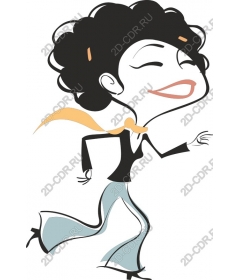  Joyful woman in motion